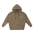 Snow Washed Tape Raw Edge Hoodie