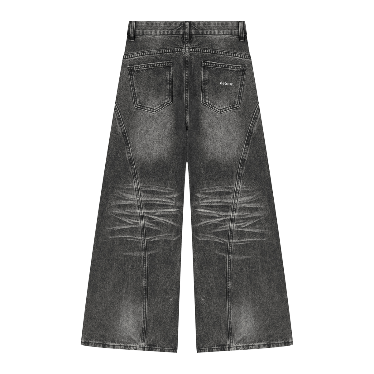 Women’s Vintage Wash Wide Leg Denim Jeans